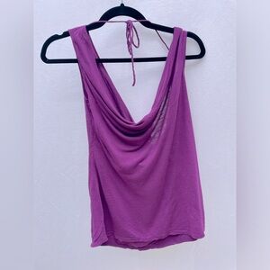 Dark berry, cowl neck, deep back tank